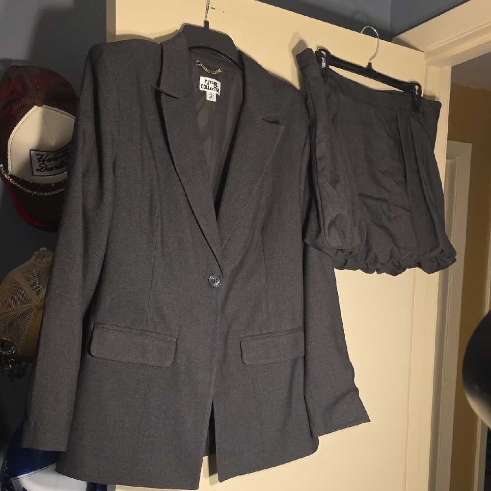Future Collective Jenee Naylor Blazer Jacket Bubble Skirt